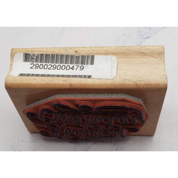 Great Impressions Fancy Happy Birthday E367 Wood Mounted Rubber Stamp - Picture 2 of 7